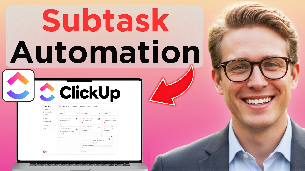 Как настроить автоматизацию подзадач в ClickUp (протестировано)