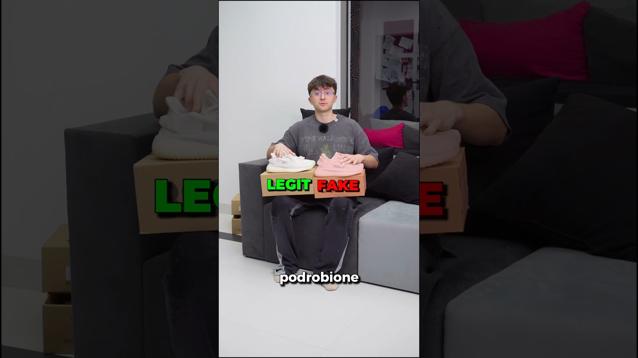 Oryginalne vs Podrobione Yeezy 350 V2 👀 #sneakers #yeezy #adidas #streetwear #fake #legit