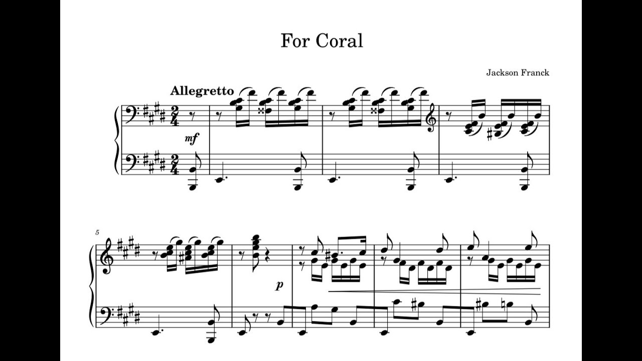 J. Franck - For Coral (Score Video)