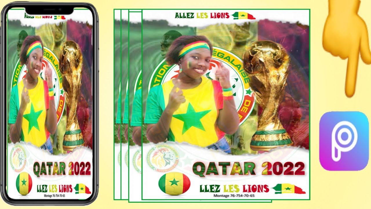Comment faire affiche coupe du monde Qatar 2022 en wolof
