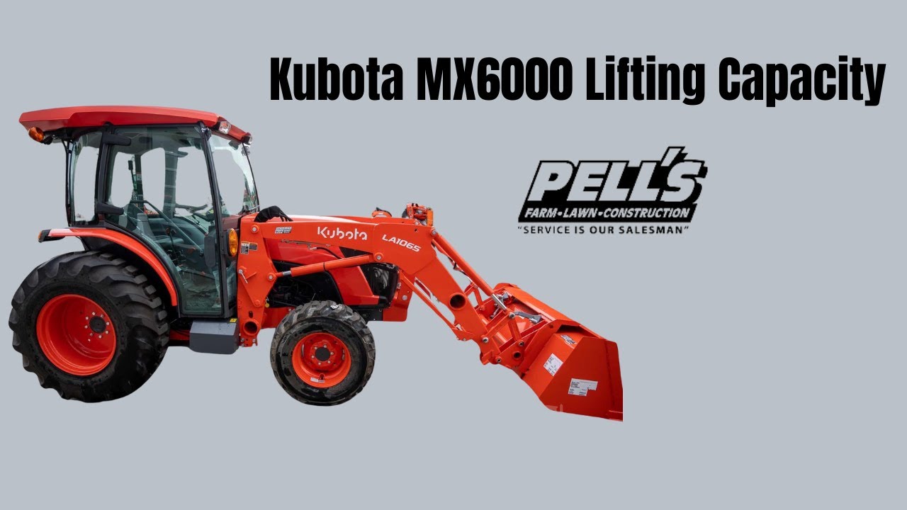 Kubota MX6000(with a cab) Lifting Capacity