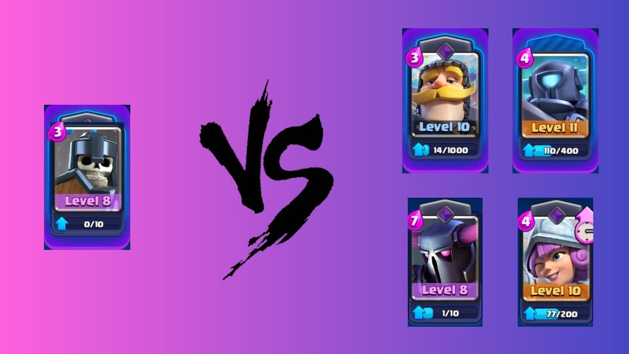 Skeletons vs Pekka \ Minipekka \ Knight \ firecracker | Clash Royale