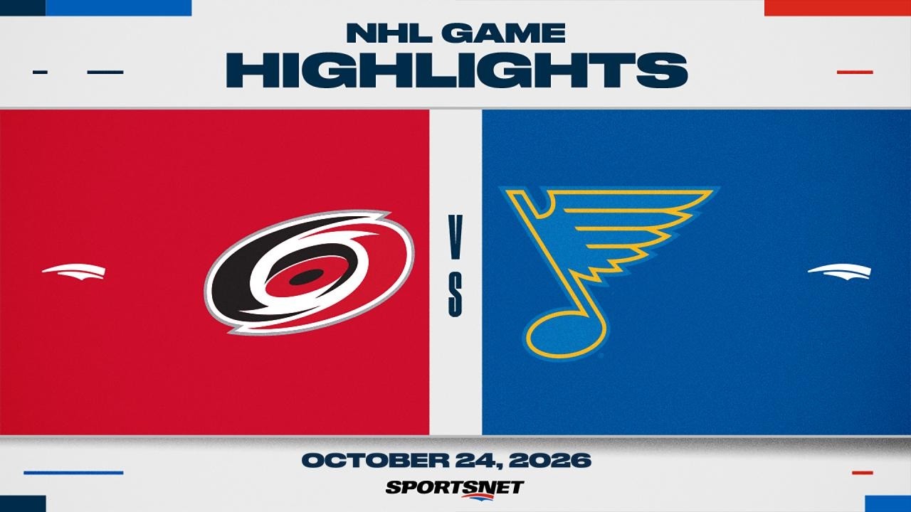 NHL Highlights | Hurricanes vs. Blues - October 24, 2026