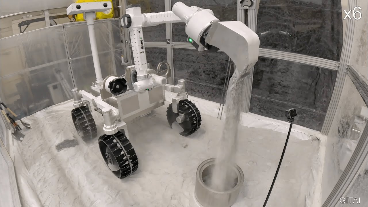 GITAI Successfully Demonstrates Lunar Manipulator and Rover in Simulated Regolith Chamber