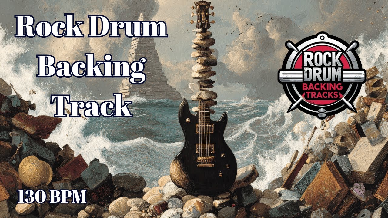 130 BPM Rock Drum Backing Track | Upbeat Driving Rhythm | Royalty Free Drum Loop