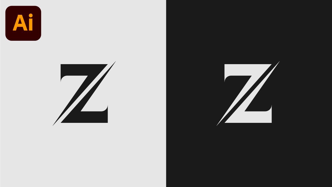 Cara membuat logo letter Z di adobe illustrator