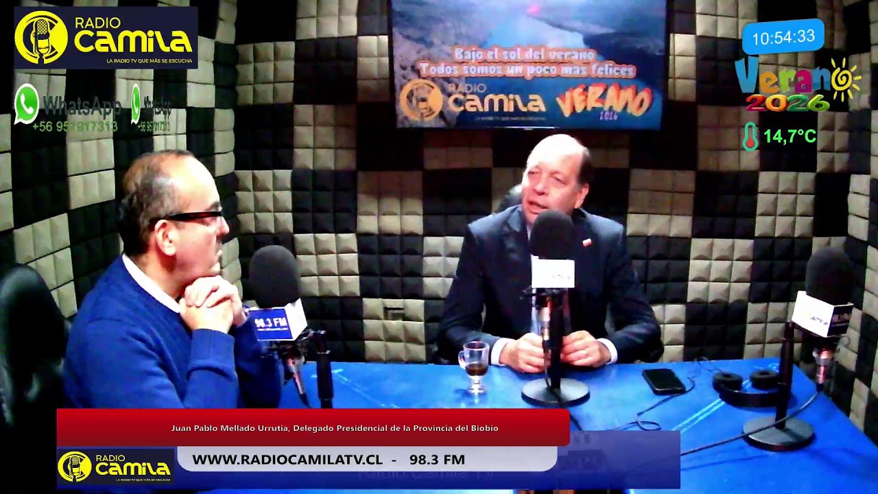 Juan Pablo Mellado Urrutia, Delegado Presidencial de la Provincia del Biobío en Radio Camila TV