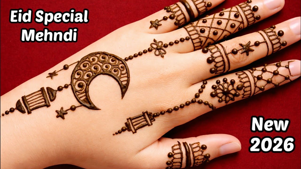Eid🌙 Special Mehndi Design 2026 | Eid ki mehandi | Mehndi for eid | Chand wali mehandi| ईद की मेहंदी