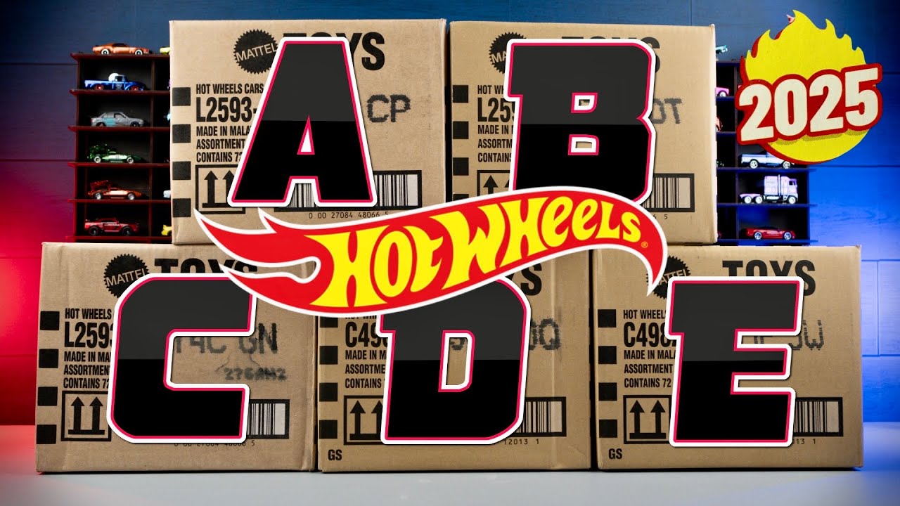 Unboxing 2025 Hot Wheels A,B,C,D,E Case