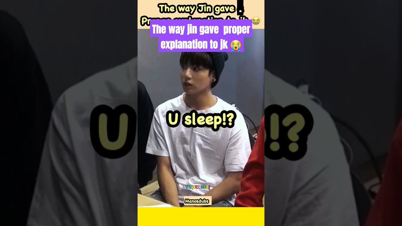 The way jin gave proper explain to jk .  #jinkook #jinkookmoments #jinkookfunnymoments