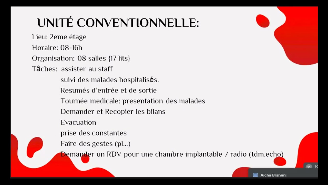 {HEMATOLOGIE→CAC} TÉMOIGNAGE : L' INTERNAT ► BATNA 21/22 | 14 → Dr Zidani Ilhem