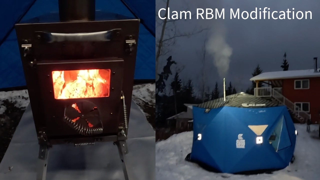 Modifying and Testing The Clam Tent With an RBM Wood stove and Making Tacos