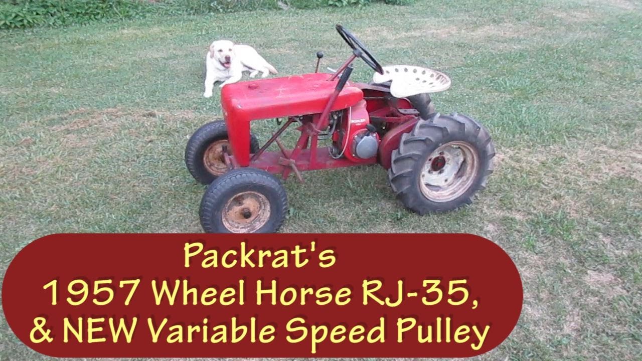 1957 Wheel Horse RJ-35 и новый шкив с переменной скоростью