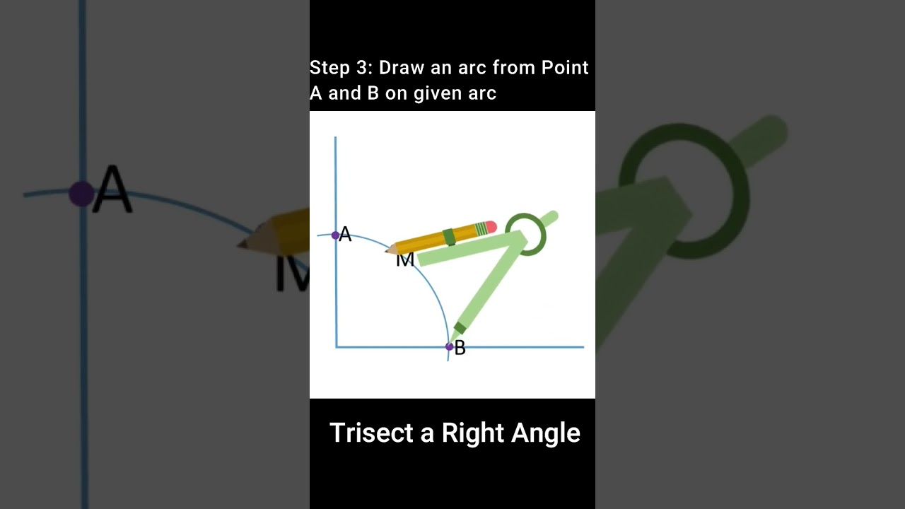 Trisect A Right Angle #drawing #mathematics #engineering #trisect #gtu #geometry #trisector #angle