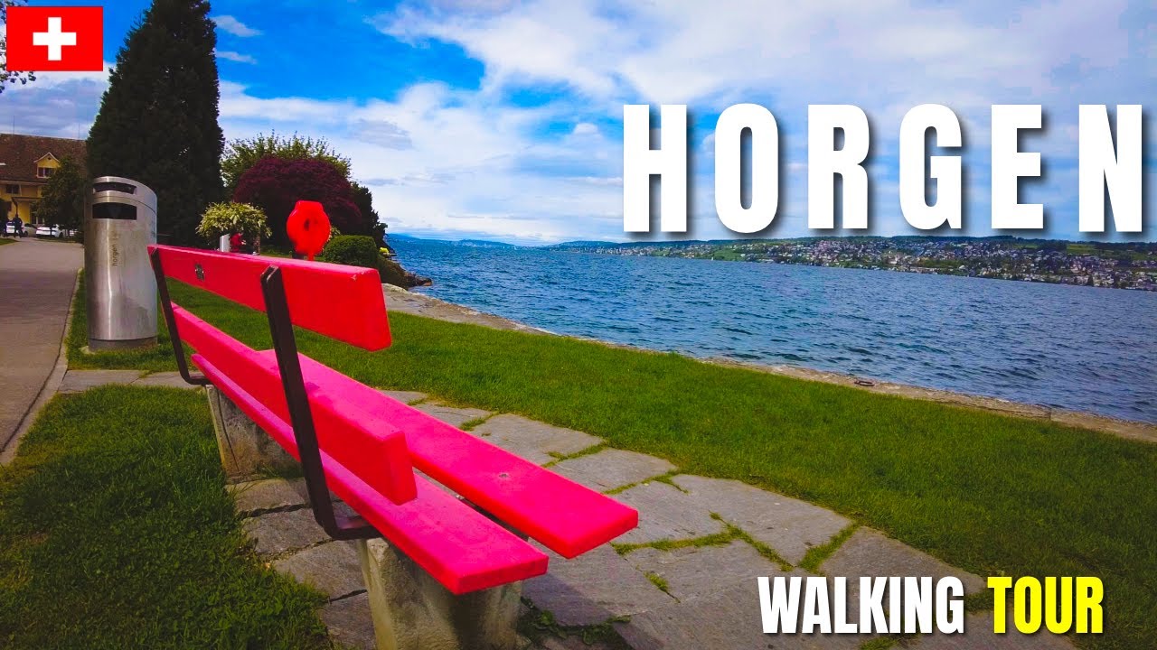 🇨🇭 Horgen Switzerland - 👣 Walking tour around the ZURICH lake 🏞️