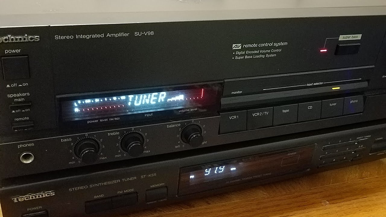 Technics suv98 amplifier and technics St k55 tuner