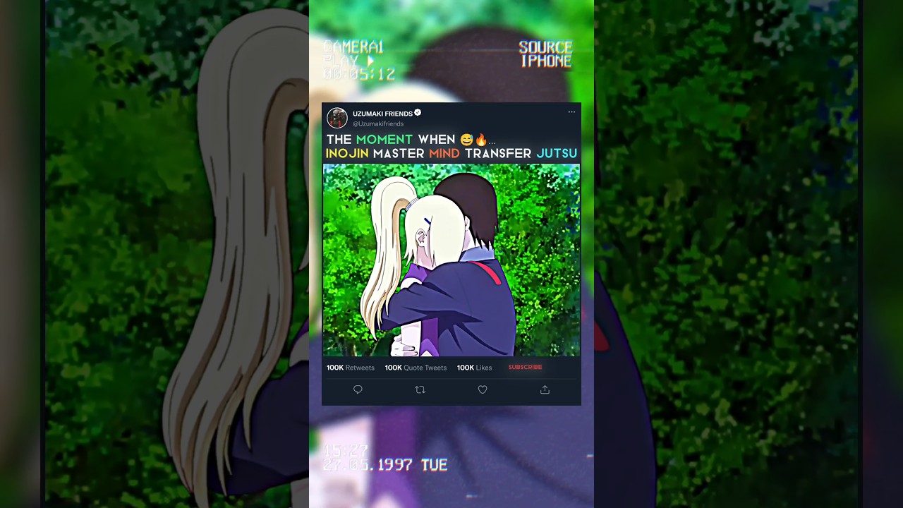 INOJIN'S REACTION 😅 AFTER WATCHING THIS SCENE 🔥 #inojin #jutsu #boruto #anime