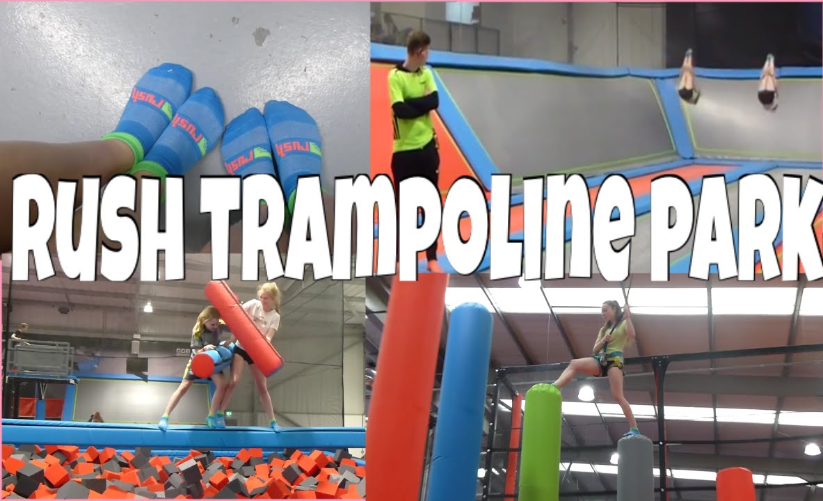 Gymnastics crazy at Rush trampoline park!