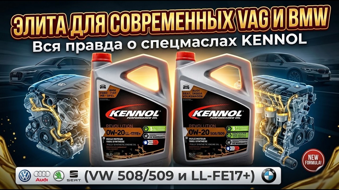 Элита для современных VAG и BMW: Вся правда о спецмаслах KENNOL (VW 508/509 и LL-FE17+)
