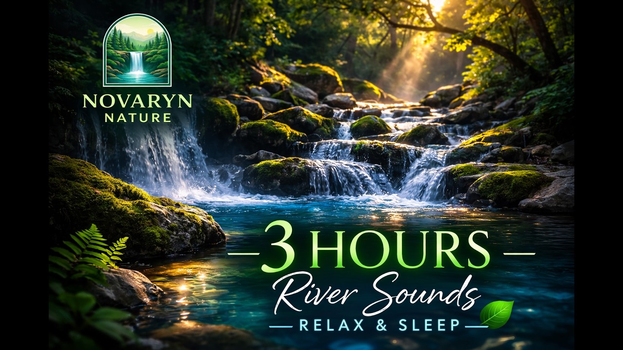 Peaceful Forest River 🌿 3 Hours of Relaxing Water Sounds for Deep Sleep