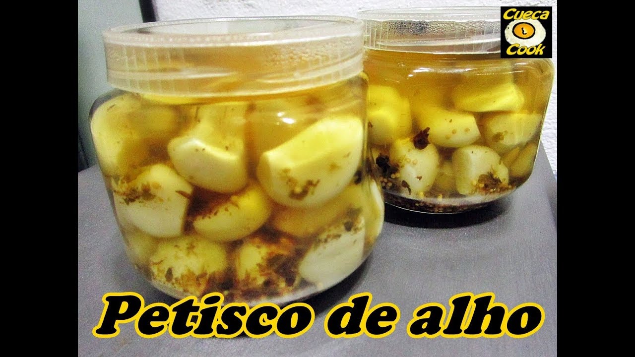 Conserva de alho temperado (petisco) - Cueca Cook # 301