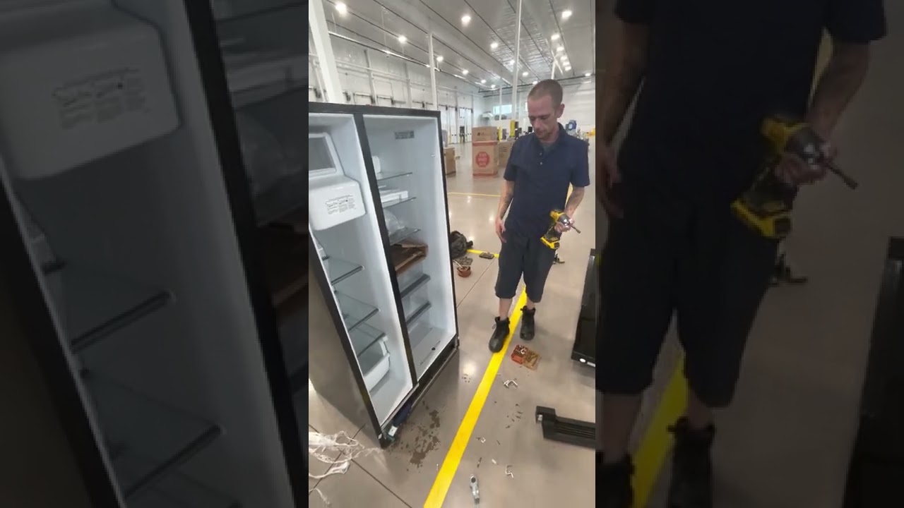 WHIRLPOOL SIDE BY SIDE FRIDGE- TAKING OFF DOORS TUTORIAL