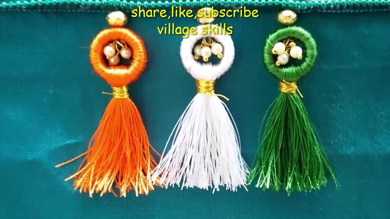 how to make saree taseels | kuchu making ideas | try color fashion | trending | diy bridal tassels