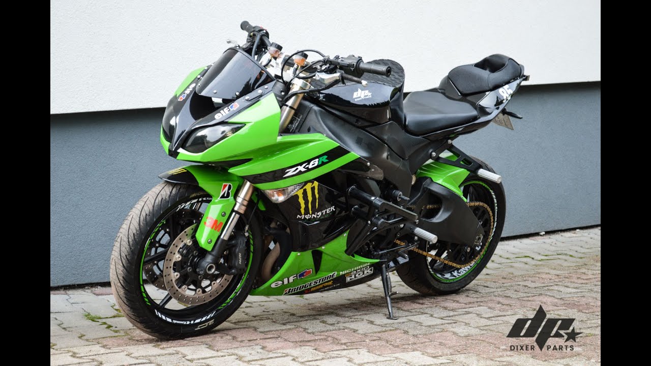 Kawasaki ZX6R 2010 Ninja Stunt green by Dixer Parts