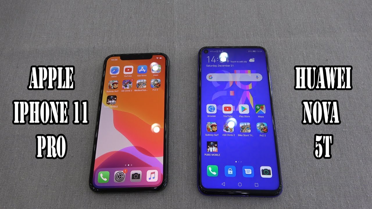 Apple iPhone 11 Pro vs Huawei nova 5T | SpeedTest and Camera comparison