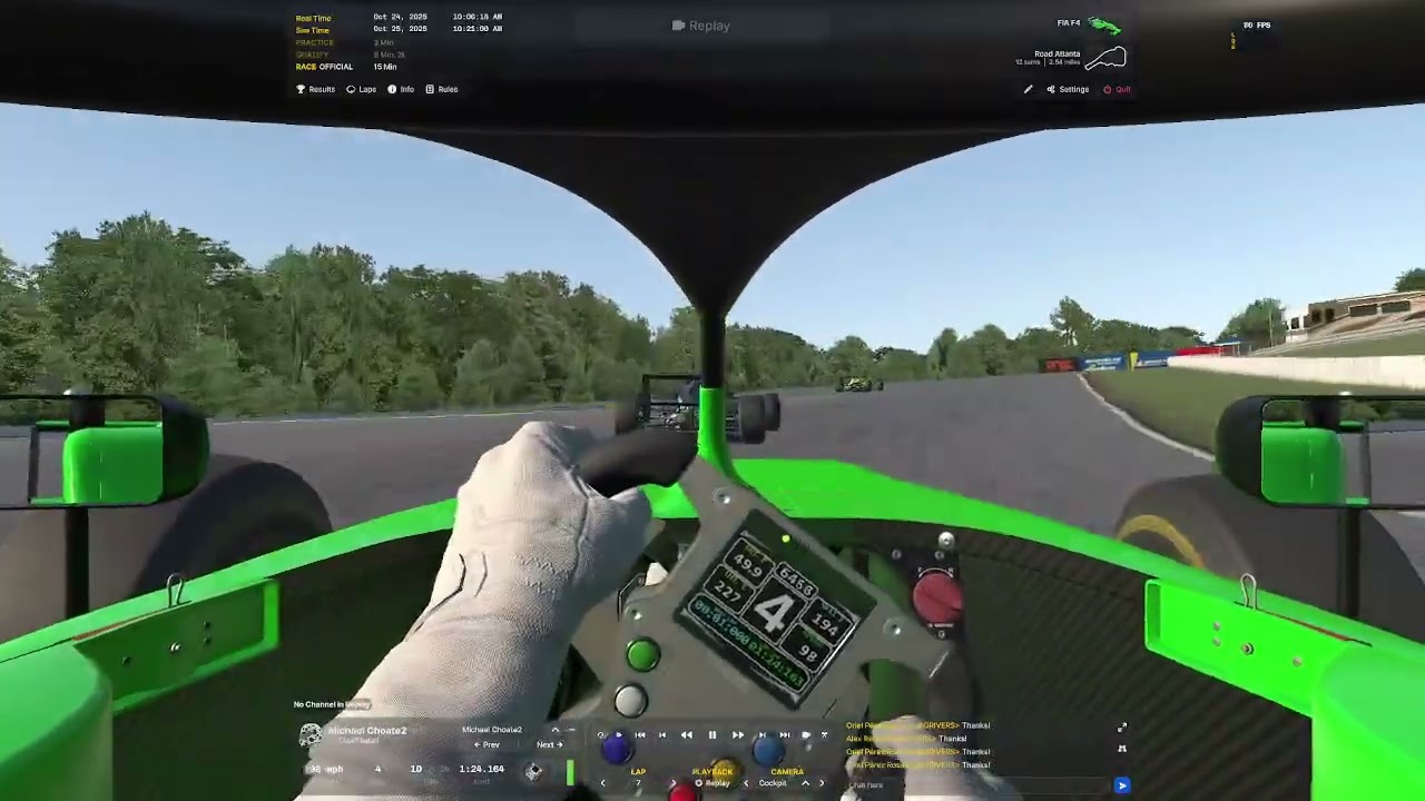 iRacing - F4 - Road Atlanta - SOF 2352 - P15 to P6