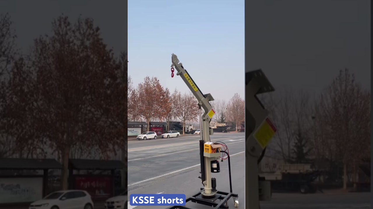 This Portable Crane Lifts Almost Anything 🚧 #ConstructionTech #PortableCrane #SmartTools