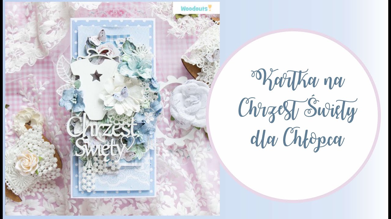 Kartka 3d  na Chrzest święty dla chłopca