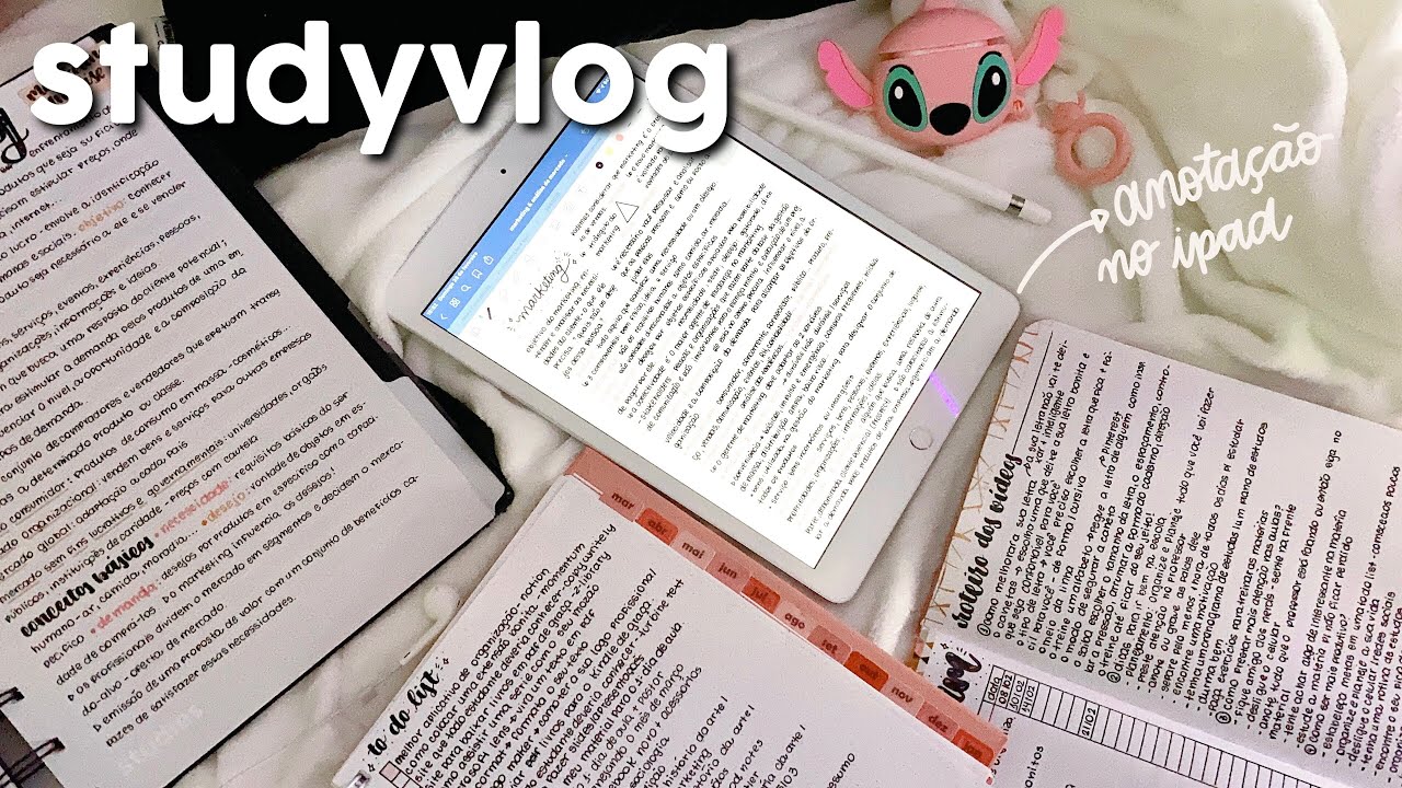 STUDY VLOG | anotações no ipad, resumos...