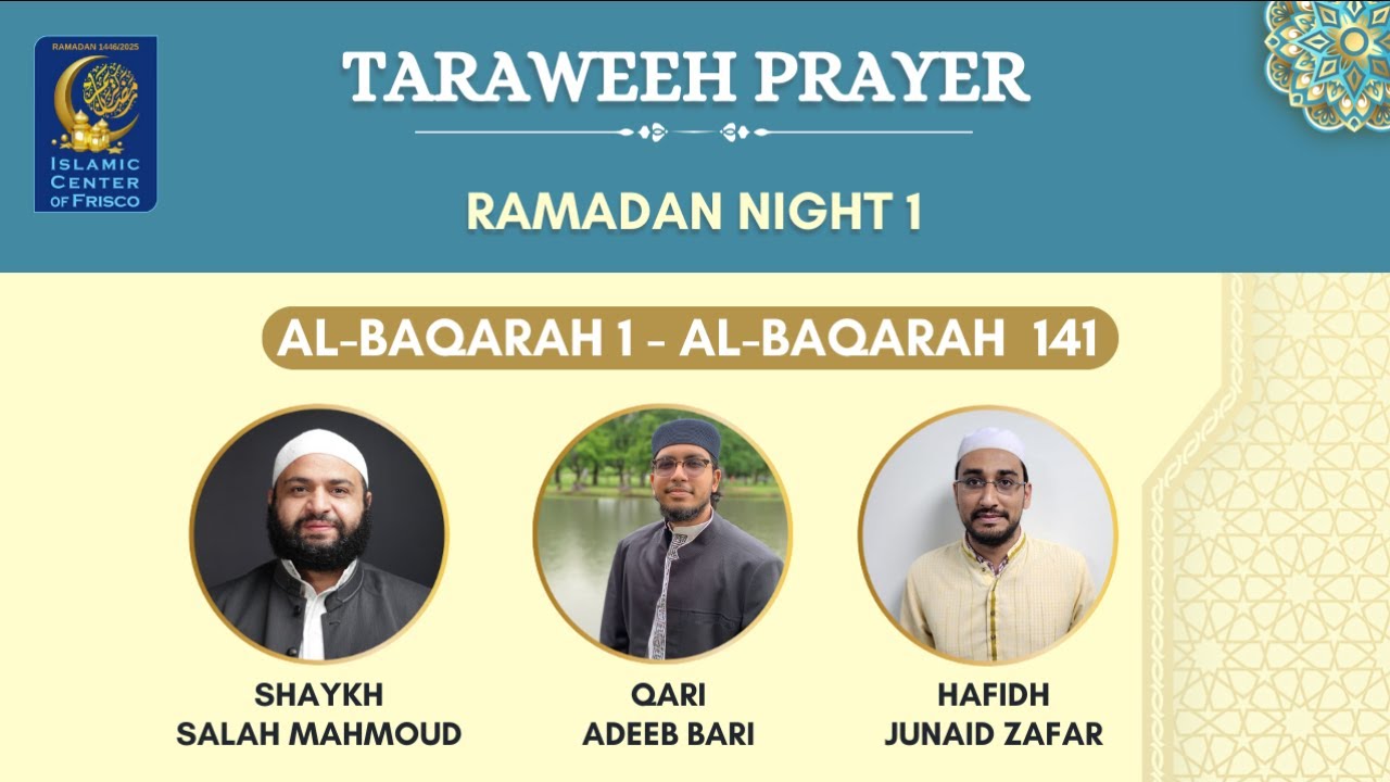 ICF Taraweeh Prayer - Ramadan Day 1 | 2.28.2025