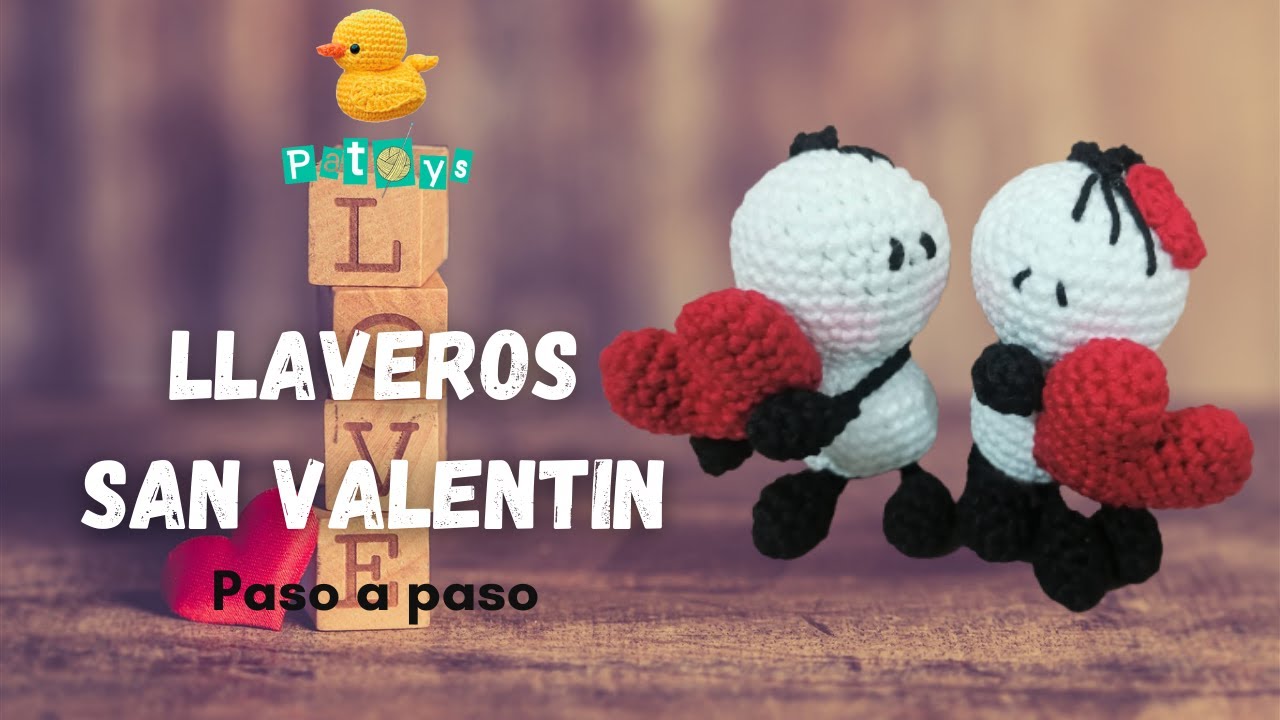 LLAVEROS AMIGURUMI SAN VALENTIN/REGALOS PARA EL 14 DE FEBRERO/KEYCHAIN VALENTINE´S DAY