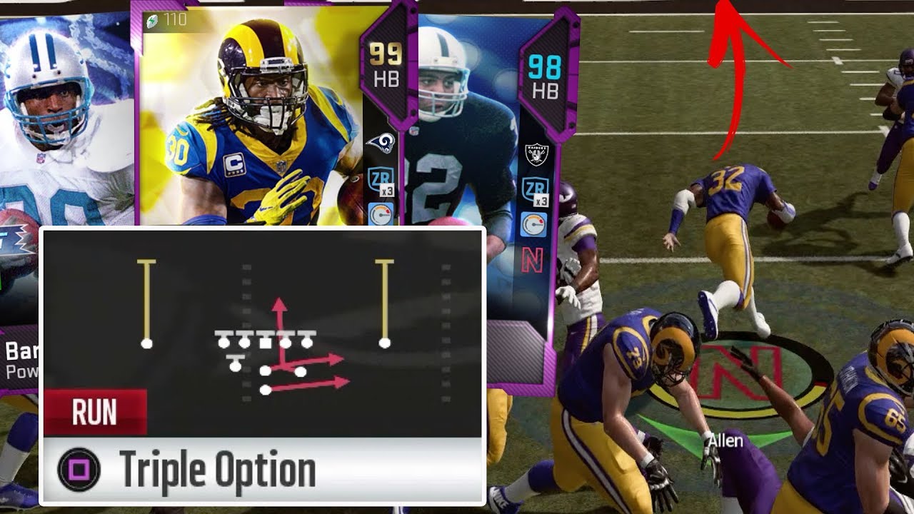 О БОЖЕ, только тройной опцион! Три раннинбека со скоростью 99 &mdash; Геймплей Madden 19