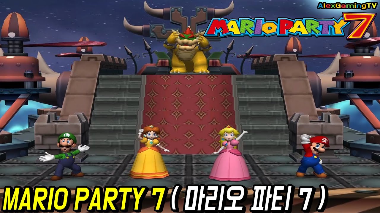 Mario Party 7  ( All Minigames, Brutal CPU ) Mario Peach Daisy Luigi DK Bowser