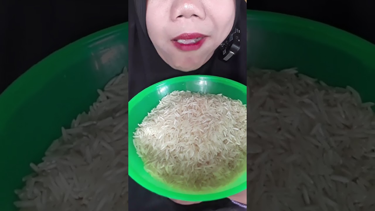 28.DYMA |ASMR RAW RICE EATING |Makan Beras Daawat Super | asmrrawriceeating| asmrsounds