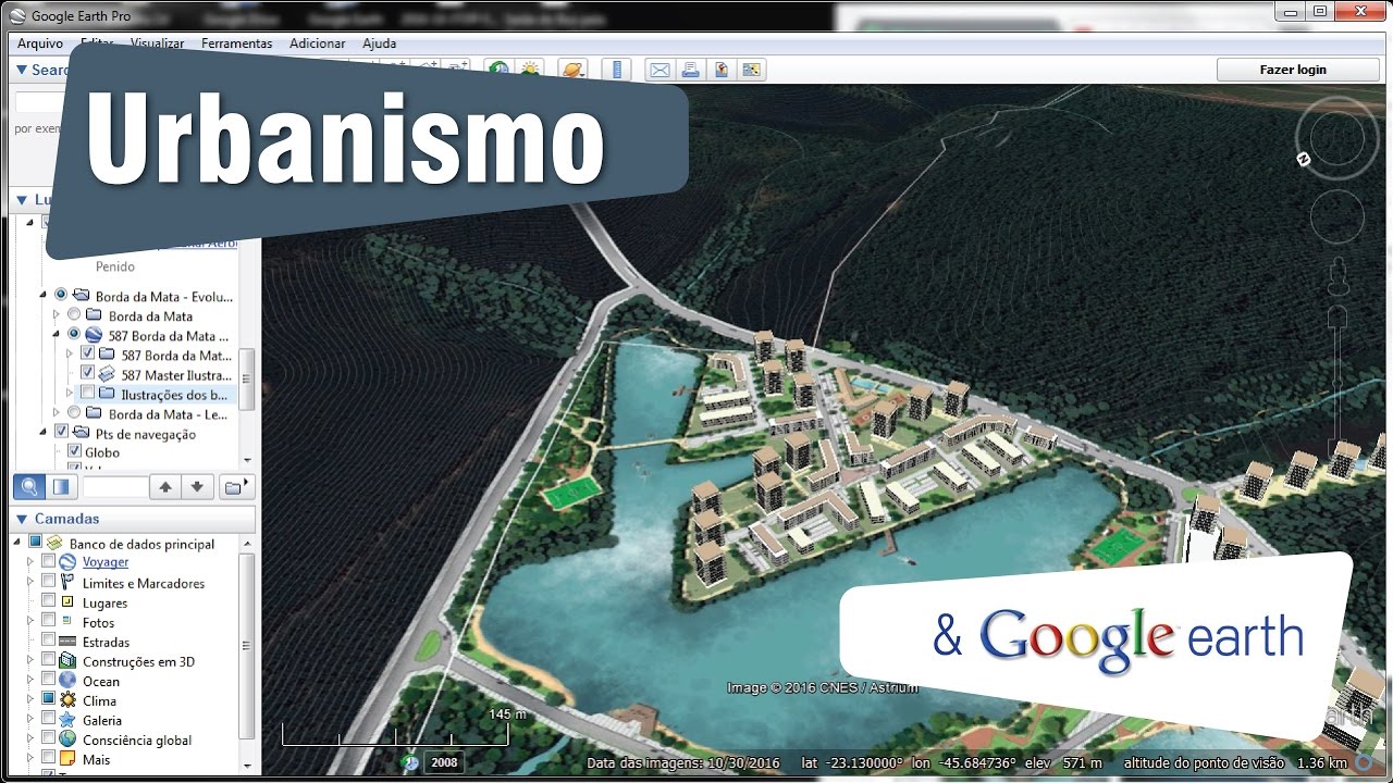 Apresentações de projeto no Google Earth