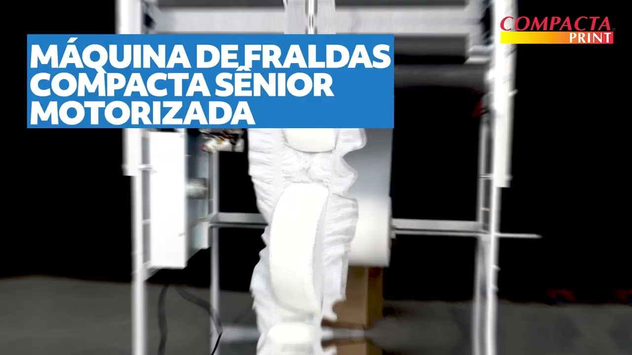 COMPACTA PRINT - MÁQUINA DE FRALDAS COMPACTA SÊNIOR MOTORIZADA