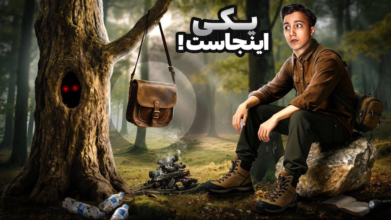 فرار کردم 😨 وقتی تنها رفتم جنگل تا 24 ساعت اونجا بمونم ❌️ یک اتفاق بسیار عجیب افتاد