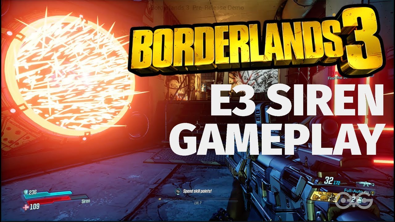 Borderlands 3 Amara Siren Gameplay | E3 2019 Demo