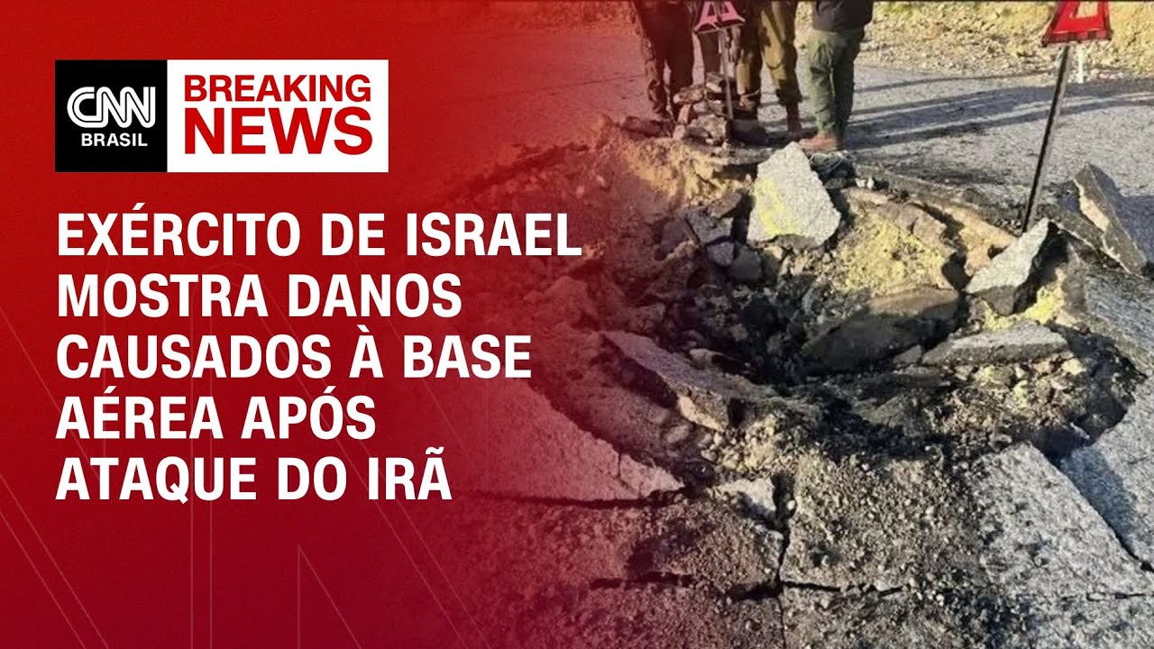 Ex&eacute;rcito de Israel mostra danos causados &agrave; base a&eacute;rea ap&oacute;s ataque do Ir&atilde; | CNN BRASIL