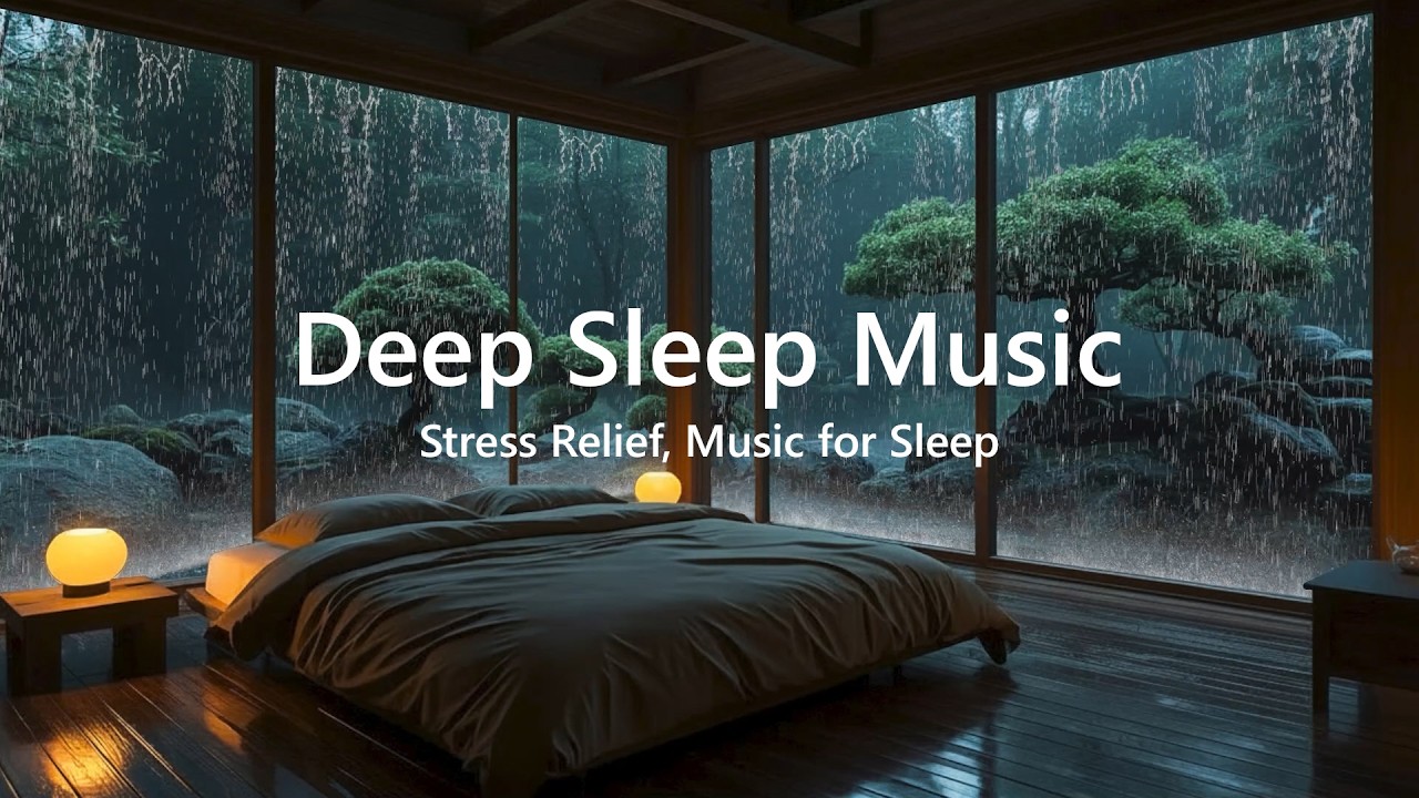 Relaxing Sleep Music and Rain Sounds for Insomnia Relief – Cozy Bedroom Ambience for 3 Hours of Rest