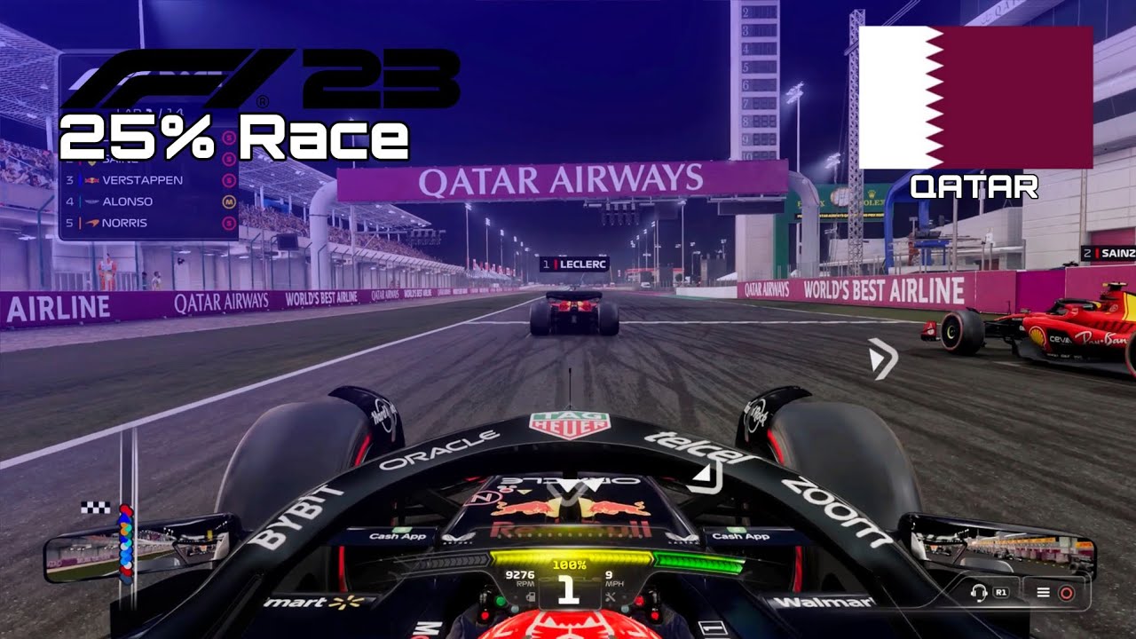 F1 2023 GAME | 25% Race Qatar - Max Verstappen | PS4 Gameplay