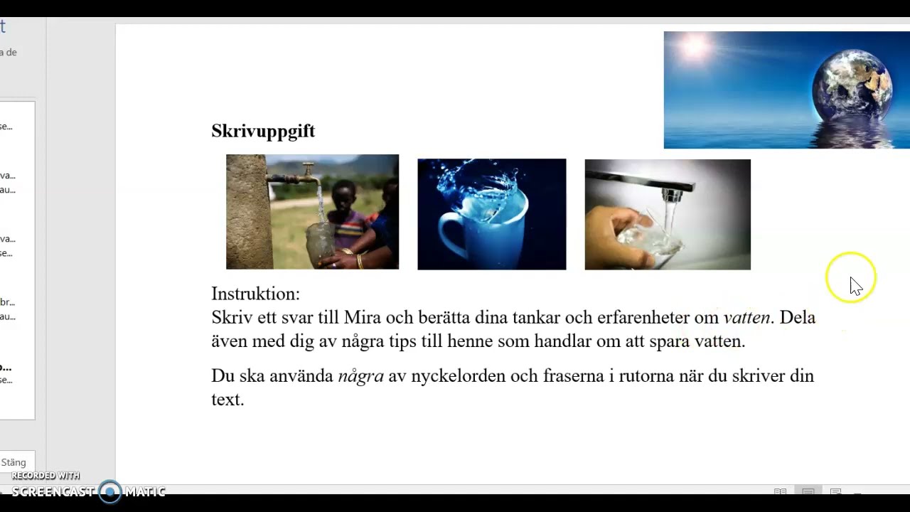 Tips för arbeta enligt en instruktion till en skrivuppgift del 1