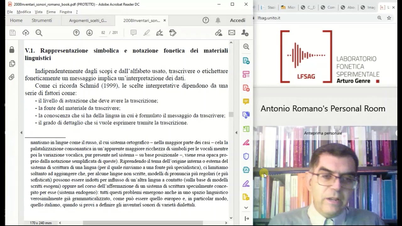 73 - Tipi di Trascrizione Fonetica (A. Romano, 18 ottobre 2020)