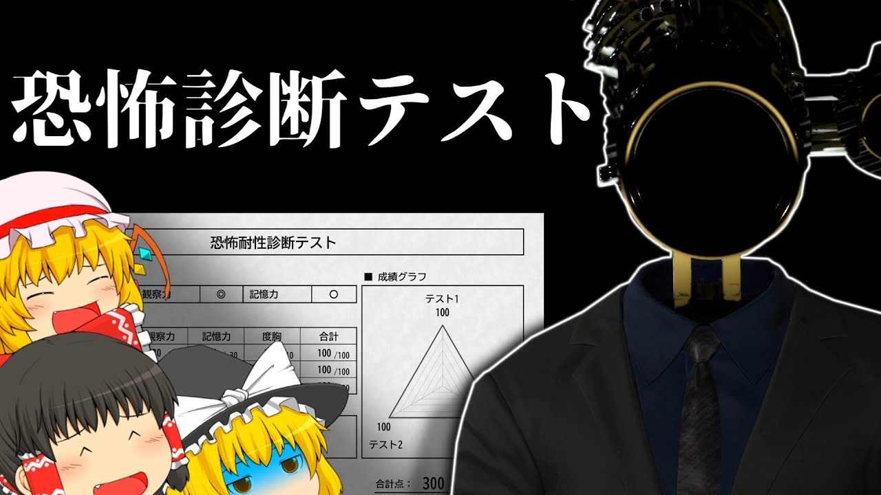 【ゆっくり実況】恐怖への耐性を診断できるテストが楽しすぎた!!!【恐怖耐性診断テスト】