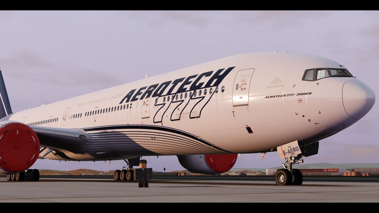 ROBLOX: Aerotech B777-300ER TAKEOFF&SMOOTH LANDING TEST