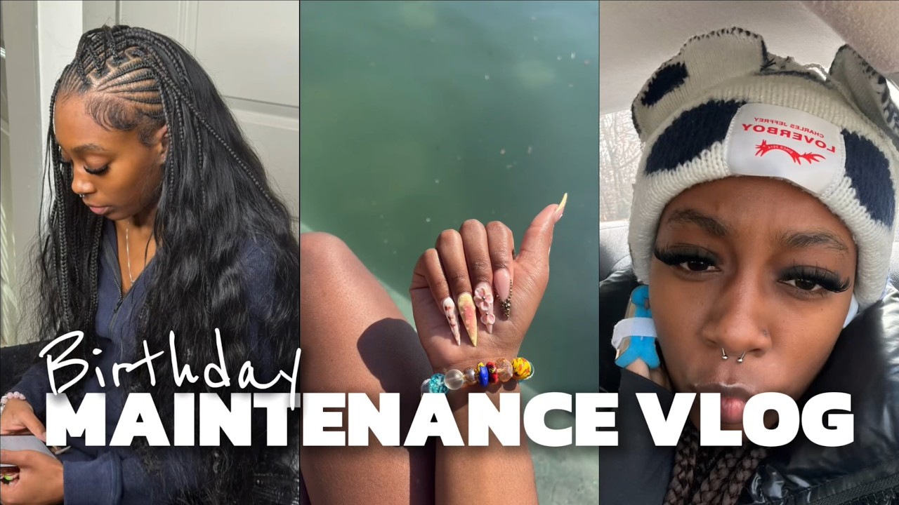 BIRTHDAY MAINTENANCE VLOG || hair, lashes, shopping, nails + more ||